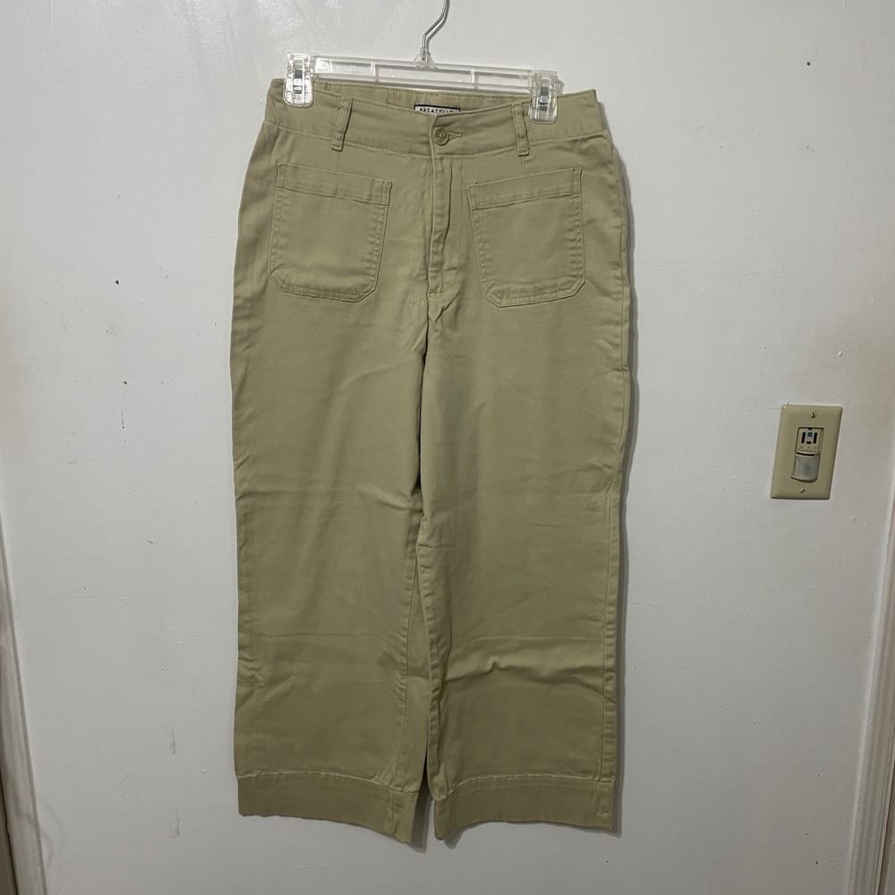 Bagatelle Collection New York Khaki Wide Leg Utility Pants Tan Size 10 High Rise